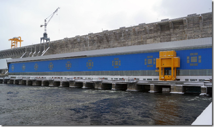 Богучанская ГЭС в марте 2014 года. Фото пресс-службы ОАО РусГидро