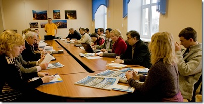 Круглый стол по Богучанской и Мотыгинской ГЭС в Красноярске, 16 ноября 2009 г. Фото: Ирина Якунина (КРОЭО Плотина)